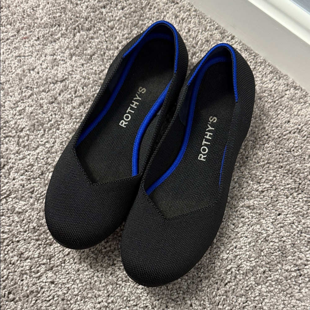 Rothy's Black and Blue Flats
